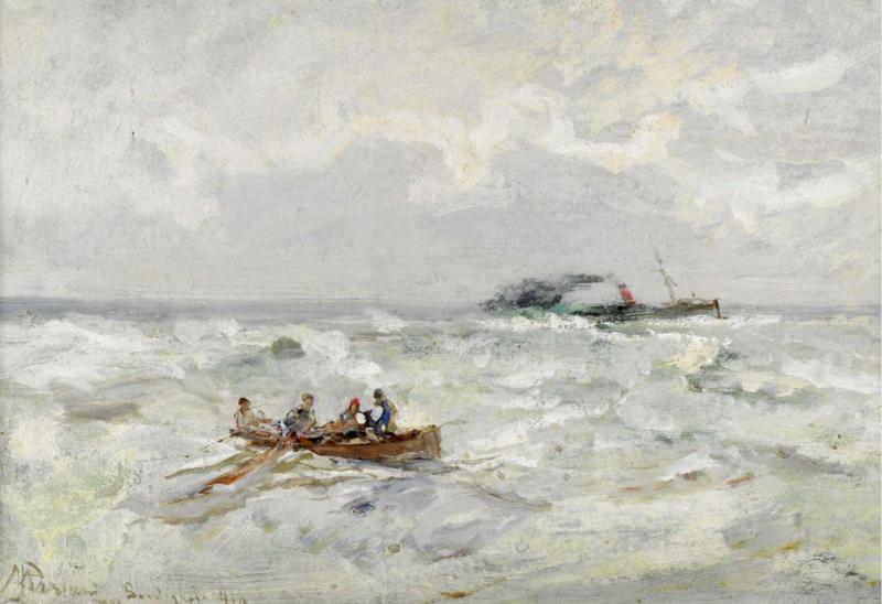 Burrasca A Bordighera, 1910 Artwork by Pompeo Mariani