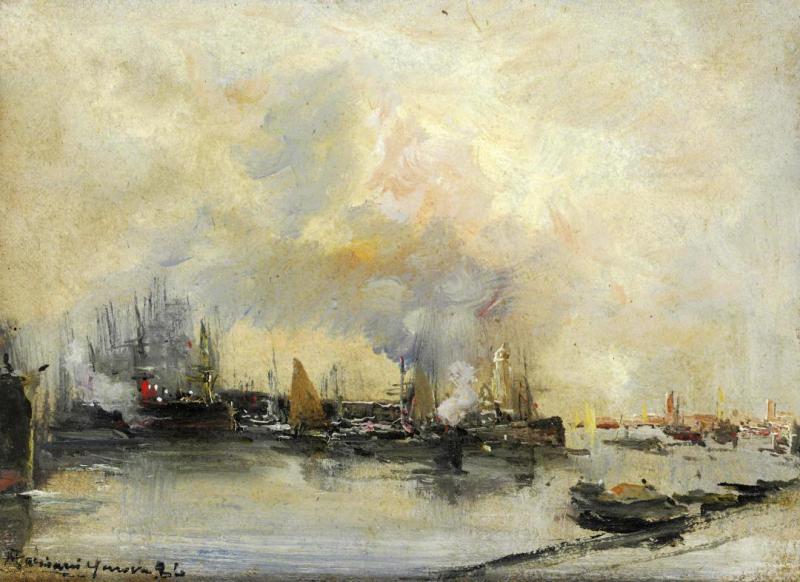 Porto Di Genova Artwork by Pompeo Mariani