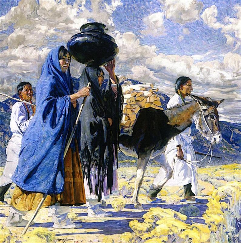 Going East, 1917 Artwork by Walter Ufer