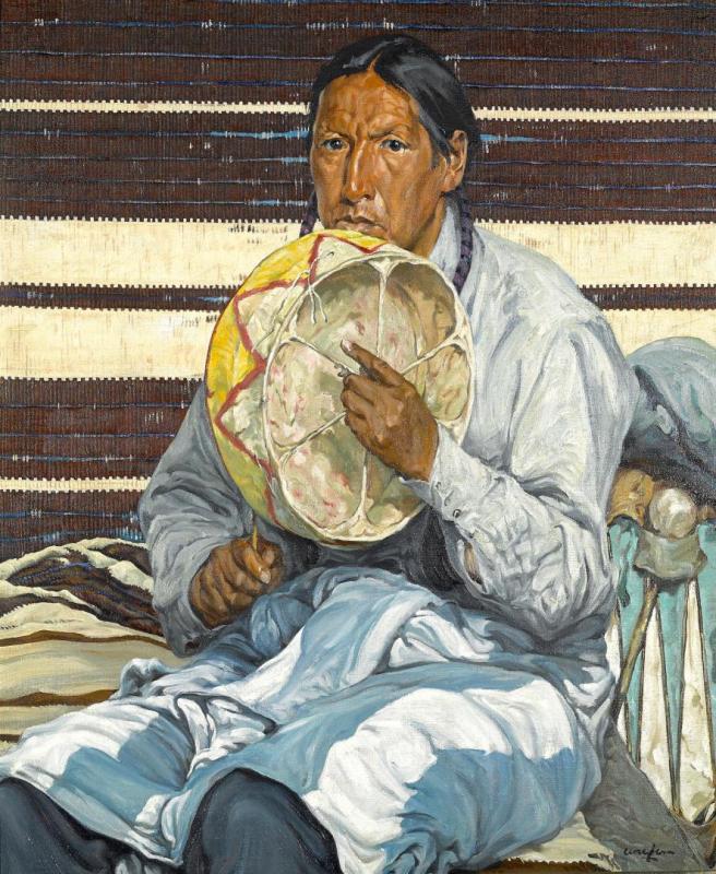 Indian Entertainer Artwork by Walter Ufer