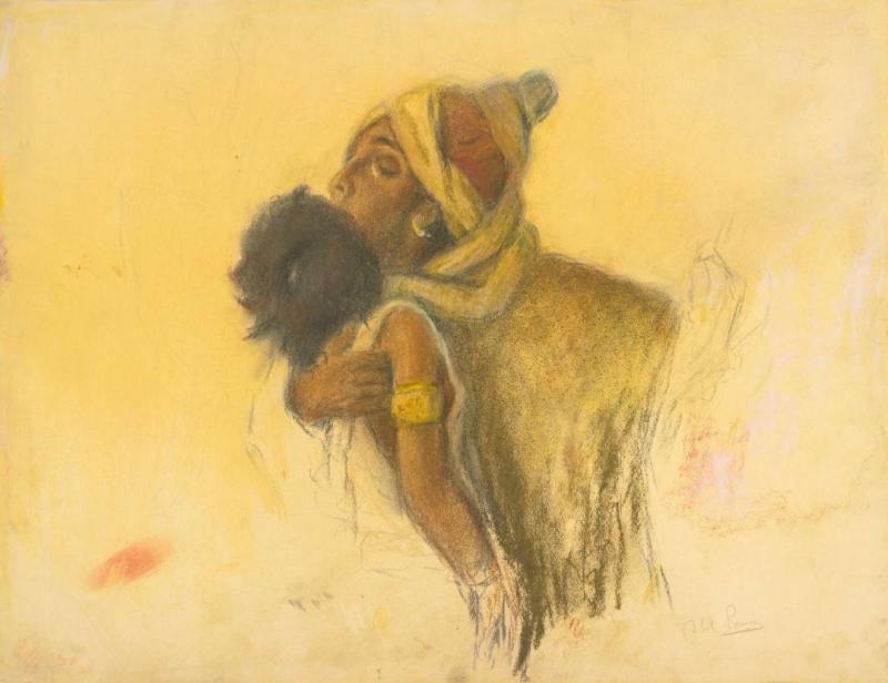 And Jacob Kissed Rachel Artwork by Abel Pann