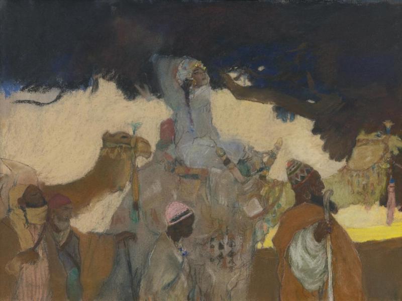 Eliezer Returning To Isaac With Rebekah Artwork by Abel Pann