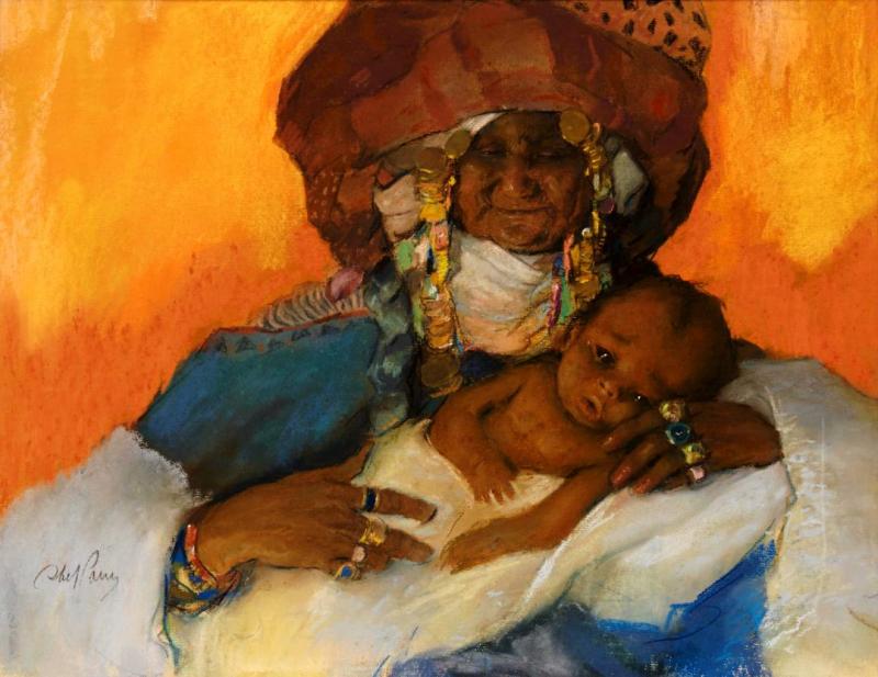 Hagar And Ishmael Artwork by Abel Pann