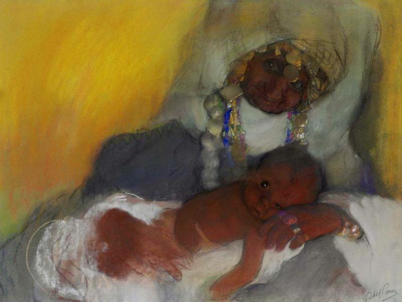 Sarah And Isaac Artwork by Abel Pann