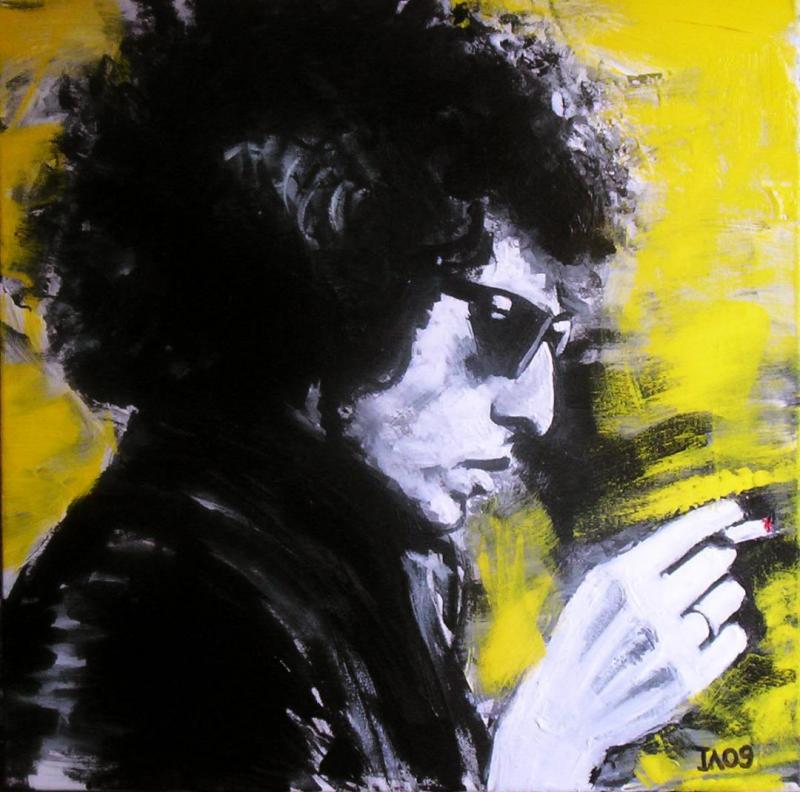 Bob Dylan Artwork by Inés Ayerza