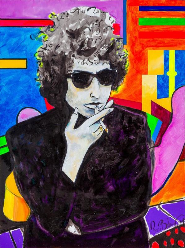 Portrait Of Bob Dylan Artwork by Pierce Brosnan