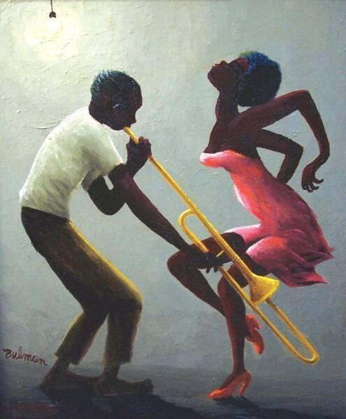 Hot Trombone, Ca. 1963 Artwork by Orville Bulman