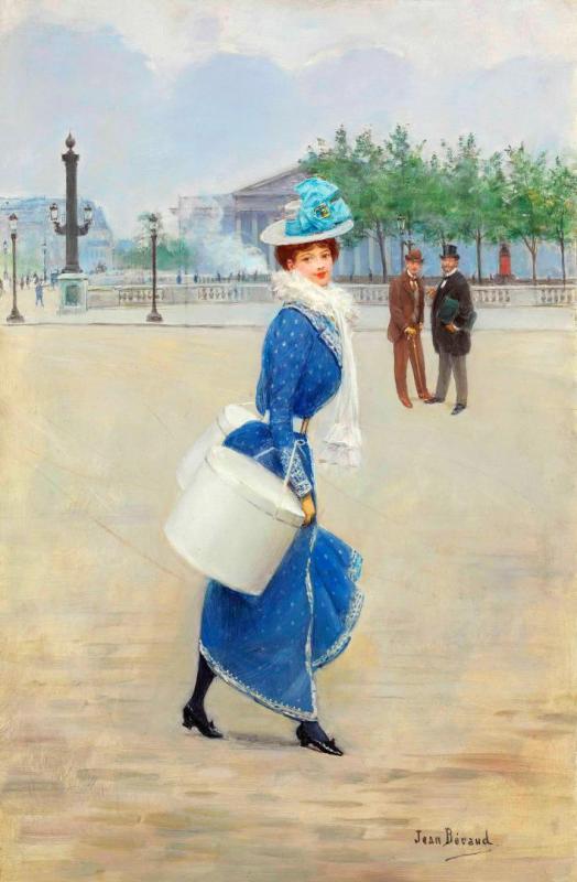 Sur La Place De La Concorde Artwork by Jean Georges Beraud