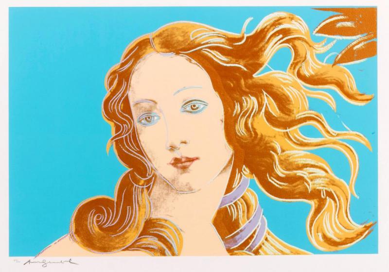 Details Of Renaissance Paintings (sandro Botticello, Birth Of Venus, 1482) (f. & S. Ii.319) Artwork by Andy Warhol