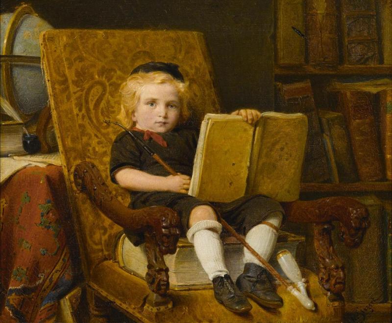 The Young Scholar Artwork by August Friedrich Siegert