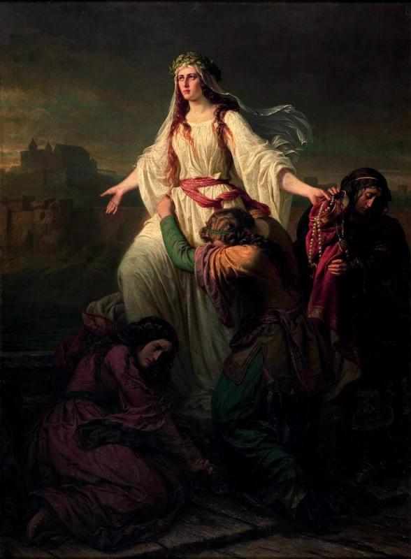 The Death Of Princess Wanda, 1859 Artwork by Maksymilian Piotrowski