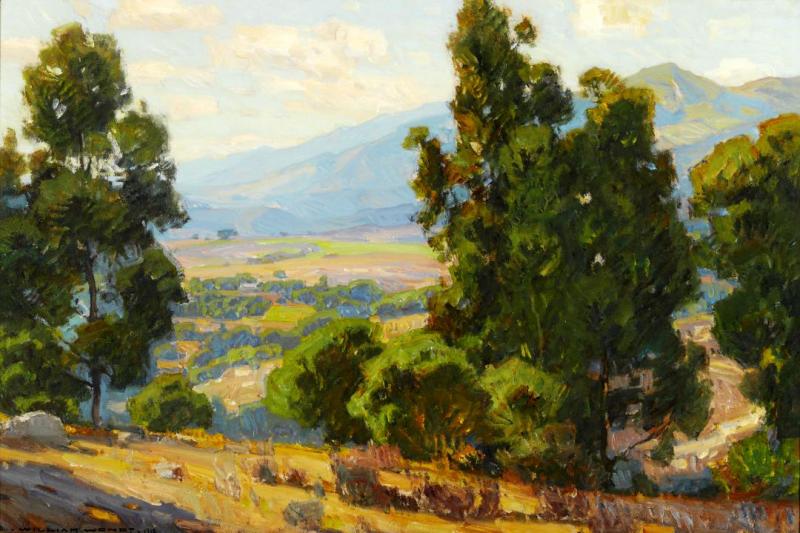 A Vista Of California (la Canada), 1916 Artwork by William Wendt