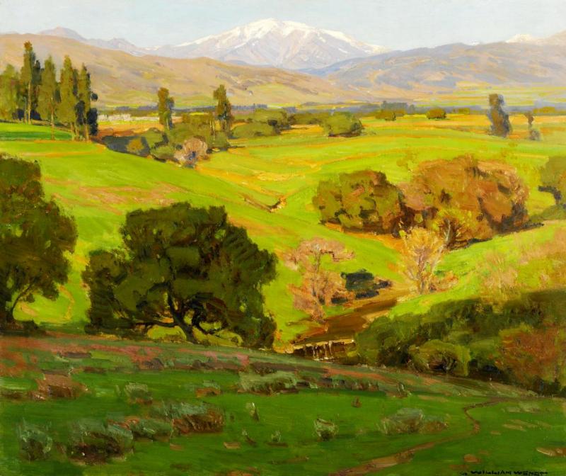 A Vista Towards Mt. Baldy Artwork by William Wendt