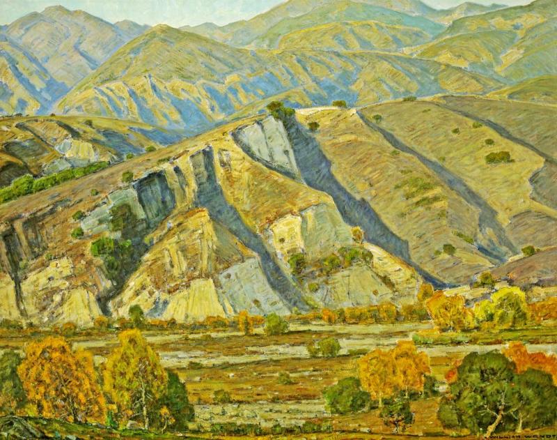 At The Base Of The Mountains Artwork by William Wendt