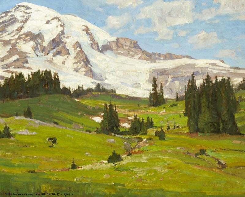 Mt. Rainier, Washington, 1915 Artwork by William Wendt