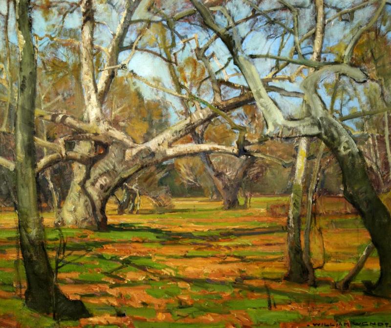Oaks And Sycamores Artwork by William Wendt
