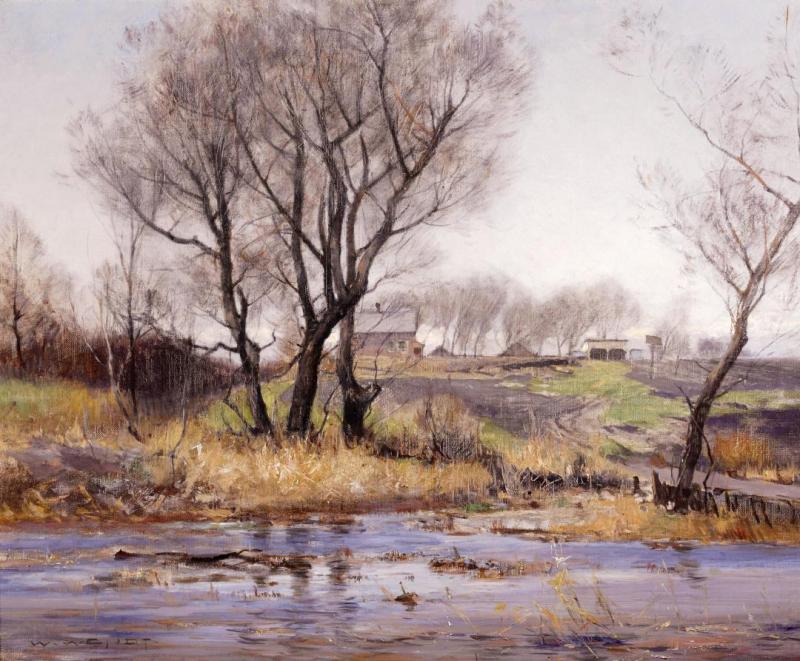 Owens Valley Farm Artwork by William Wendt