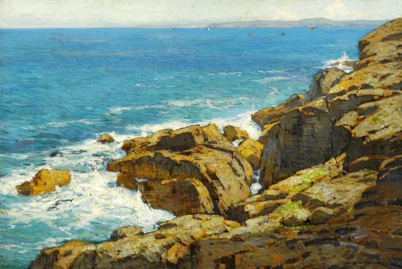 Vibrant Coast (dana Point) Artwork by William Wendt