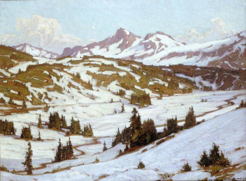 Winter - Mt. Rainier, Paradise Valley, 1913 Artwork by William Wendt