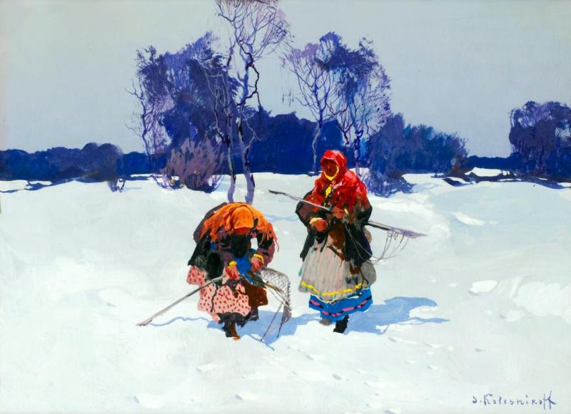 A Pair Of Russian Landscapes, 1931 Artwork by Stepan Kolesnikov