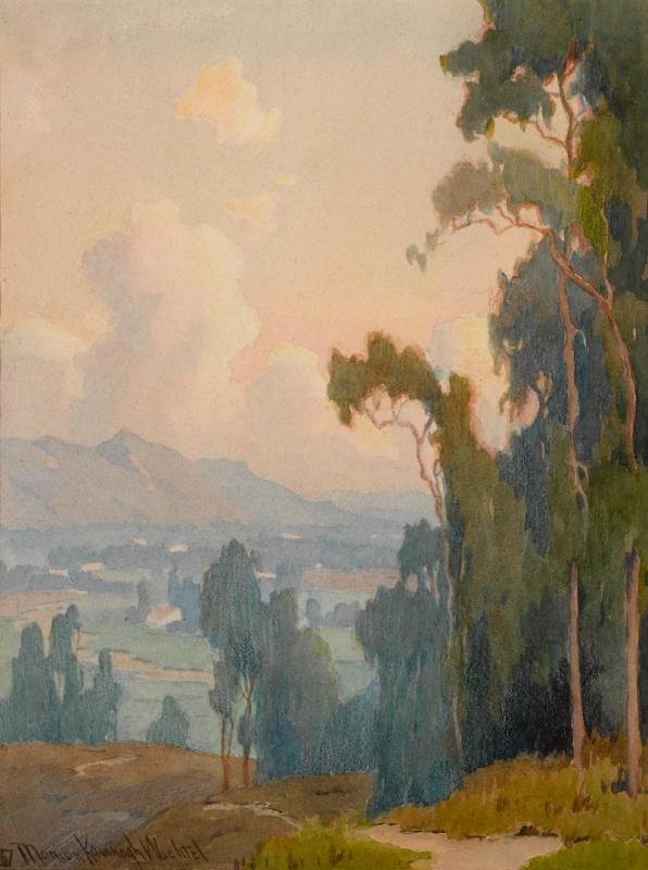 A Village Along The San Gabriels Artwork by Marion Kavanaugh Wachtel