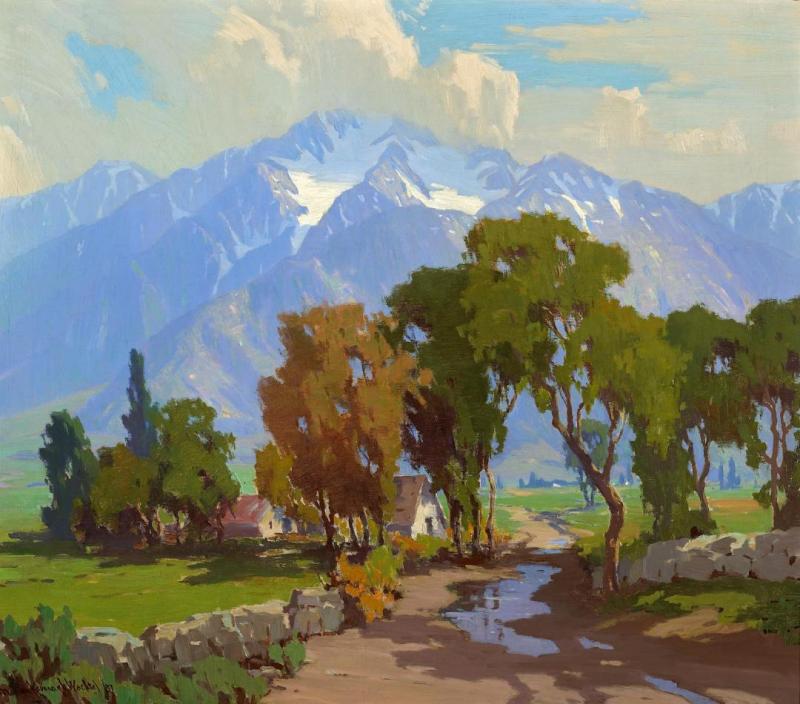 High Sierra From Owens Valley, California Artwork by Marion Kavanaugh Wachtel