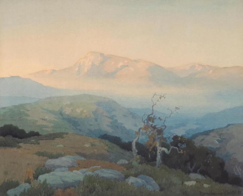 Landscape With Mountains Artwork by Marion Kavanaugh Wachtel