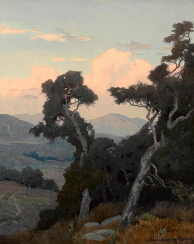 Landscape With Oak Trees Artwork by Marion Kavanaugh Wachtel
