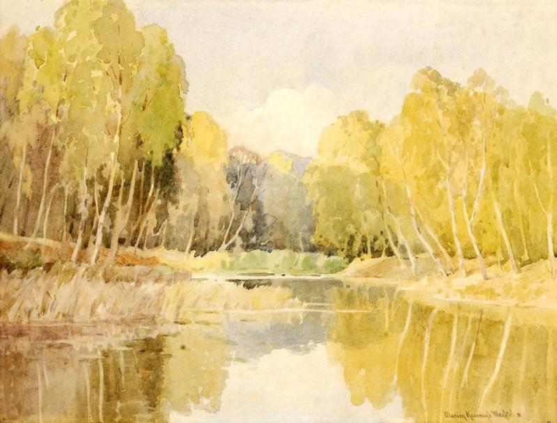 River Reflections Artwork by Marion Kavanaugh Wachtel