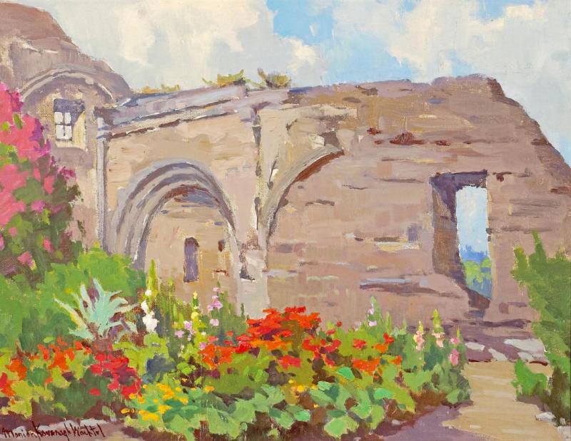 San Juan Capistrano Flowers Artwork by Marion Kavanaugh Wachtel