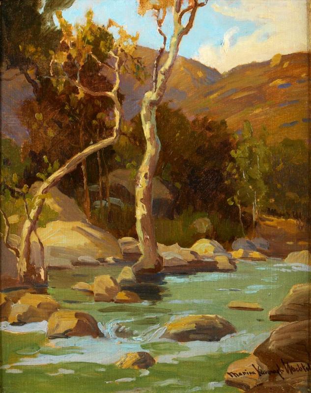 Stream And Trees Artwork by Marion Kavanaugh Wachtel