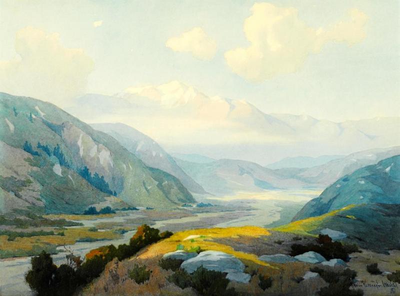 The Cajon Pass Artwork by Marion Kavanaugh Wachtel