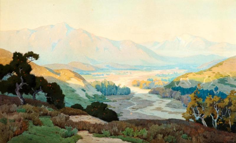 View Of Palm Springs From Hidden Canyon Artwork by Marion Kavanaugh Wachtel