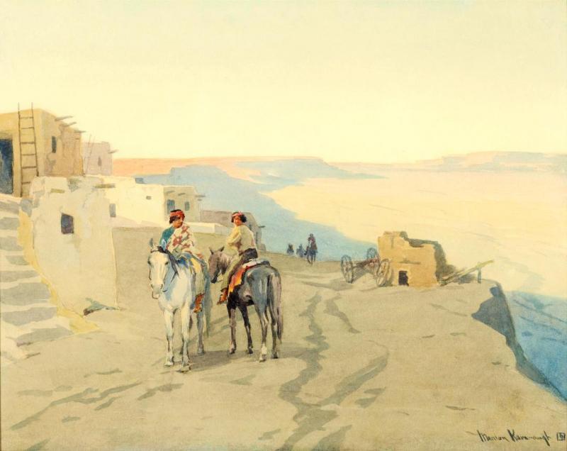 Walpi Artwork by Marion Kavanaugh Wachtel