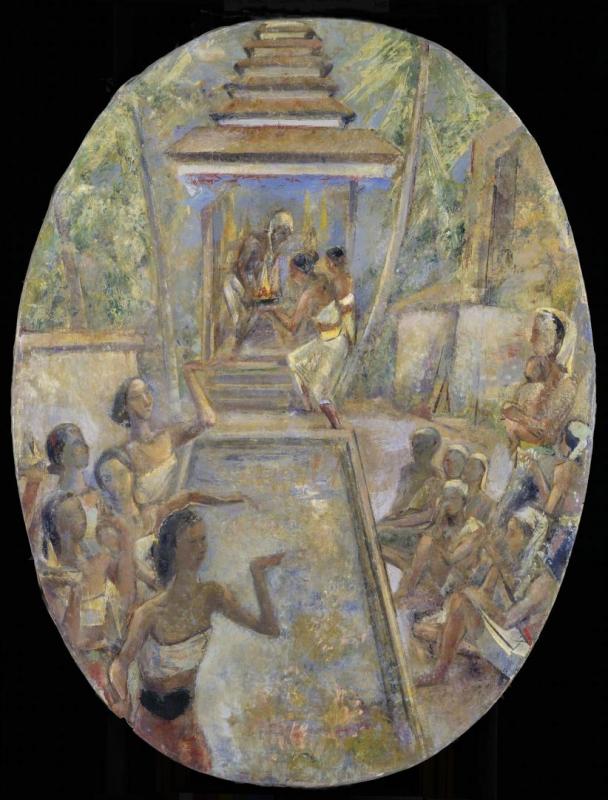 The Bali Temple Festival, 1953 Artwork by Maurice Sterne