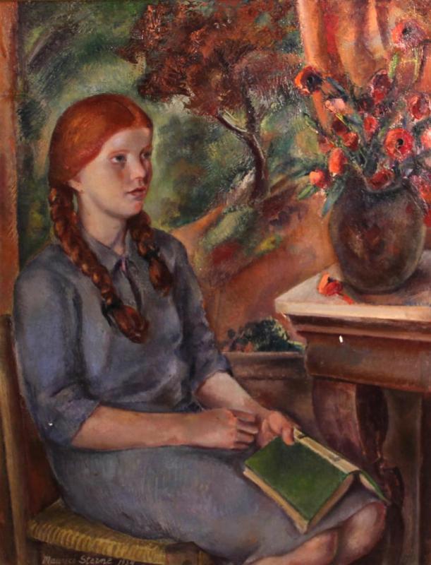 Young Girl With A Book, 1934 Artwork by Maurice Sterne