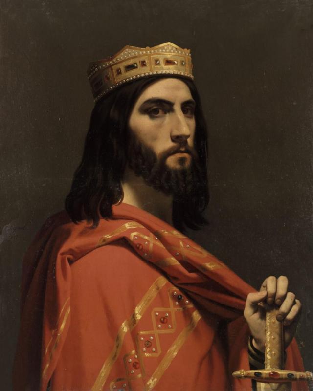 Dagobert I, King Of Austrasia, Neustria And Burgundy, 1842 Artwork by Émile Signol