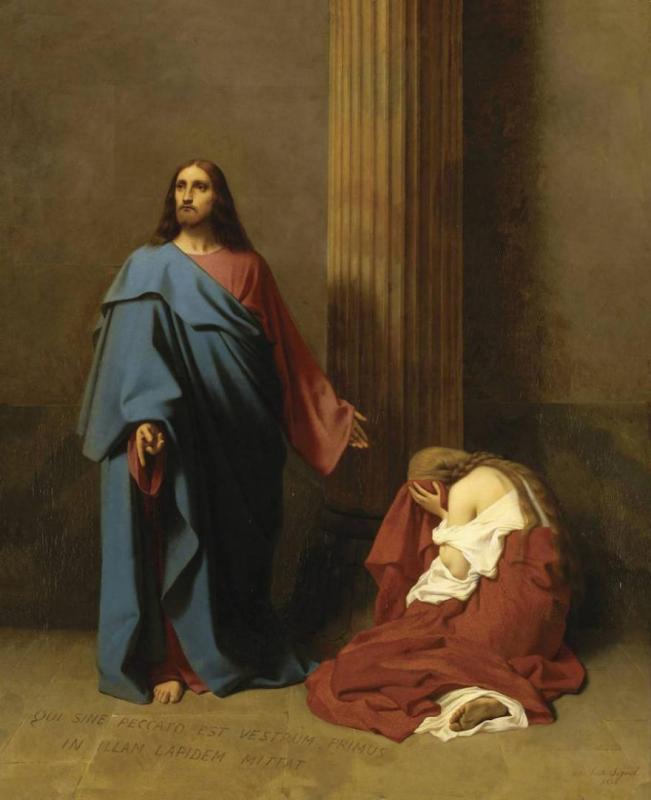 La Femme Adultère Artwork by Émile Signol