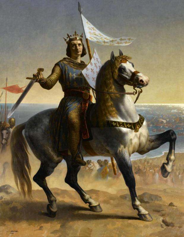 Louis Ix (saint Louis), King Of France (1214-1270), 1844 Artwork by Émile Signol