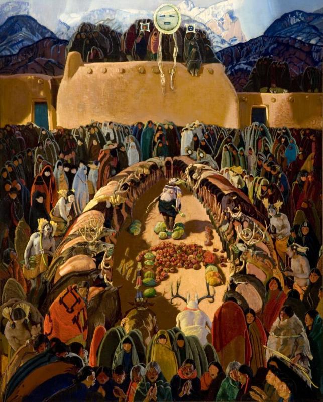 Moon, Morning Star And Evening Star, 1922 Artwork by Ernest Blumenschein