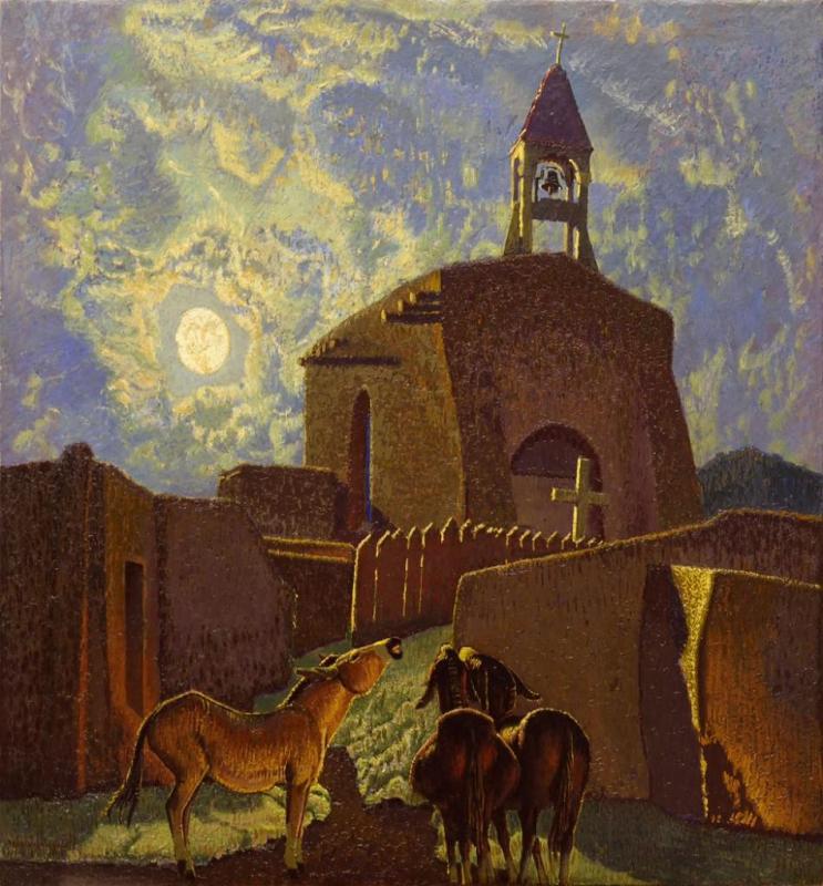 Three Burros Artwork by Ernest Blumenschein