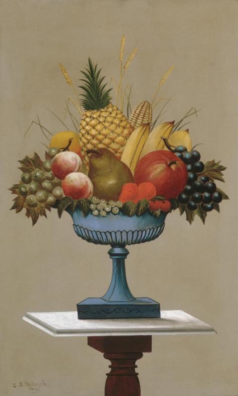 Fruit With Blue-footed Bowl, 1893 Artwork by Charles S. Raleigh
