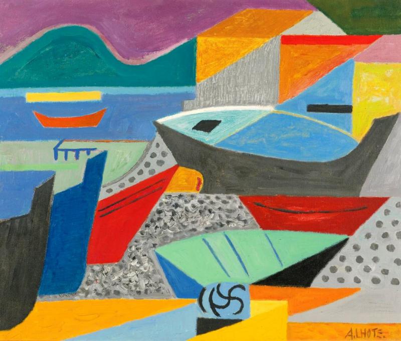 Barques Sur La GrÈve, 1956 Artwork by André Lhote