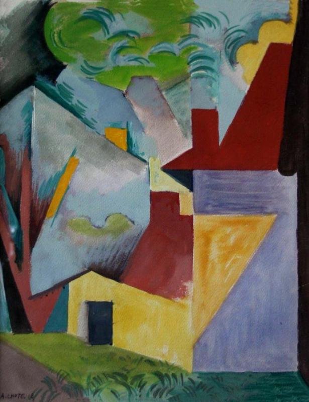 Landscape, Houses With Red Roofs, 1918 Artwork by André Lhote