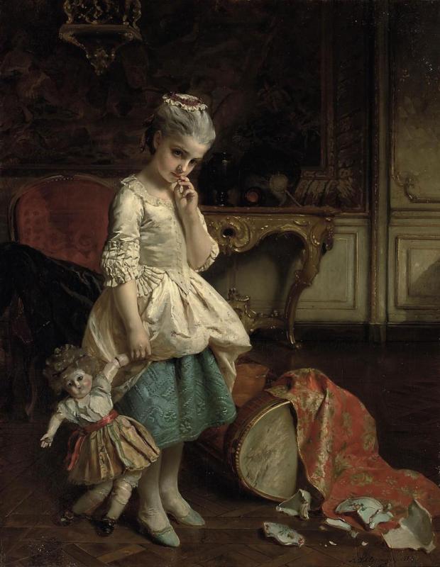 A Little Misstep, 1886 Artwork by Henri-guillaume Schlesinger