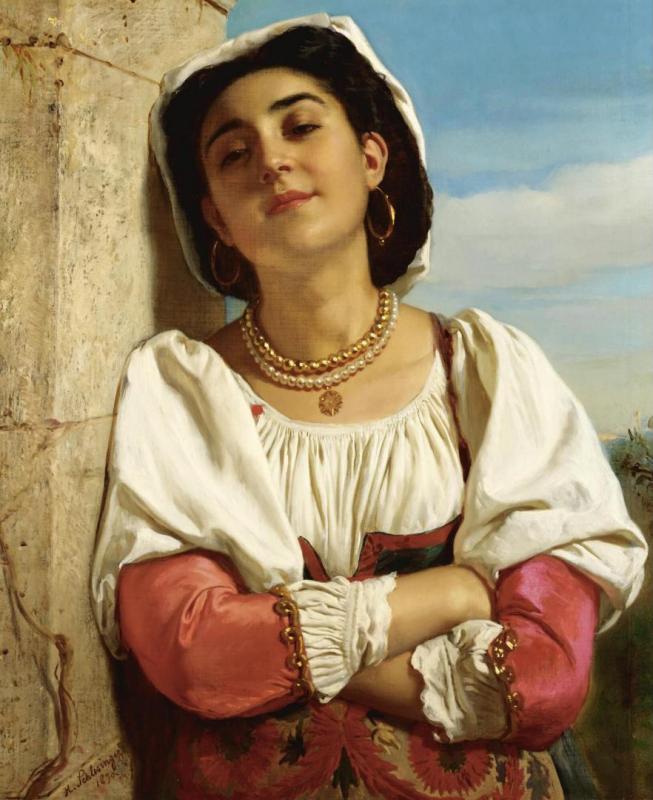 A Spanish Beauty, 1870 Artwork by Henri-guillaume Schlesinger