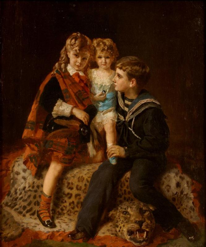 Les Enfants, 1882 Artwork by Henri-guillaume Schlesinger
