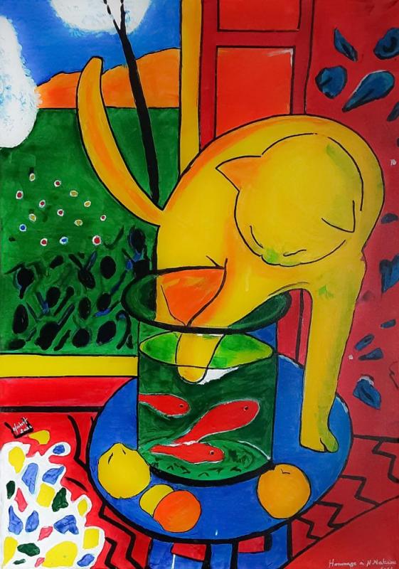 The Cat With The Goldfish Artwork by Henri Matisse