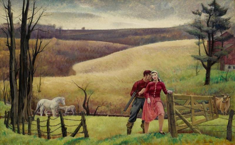 Hunter In The Hills, 1942 Artwork by Leon Kroll