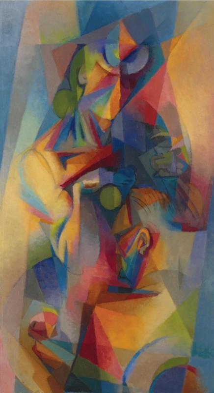 Au CafÉ (synchromy), 1918 Artwork by Stanton Macdonald-Wright